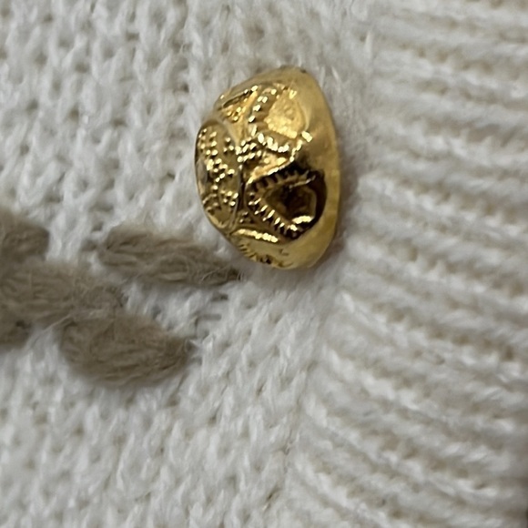 Crystal Kobe Vintage women’s prairie embroidered cardigan gold buttons pockets - Picture 3 of 5